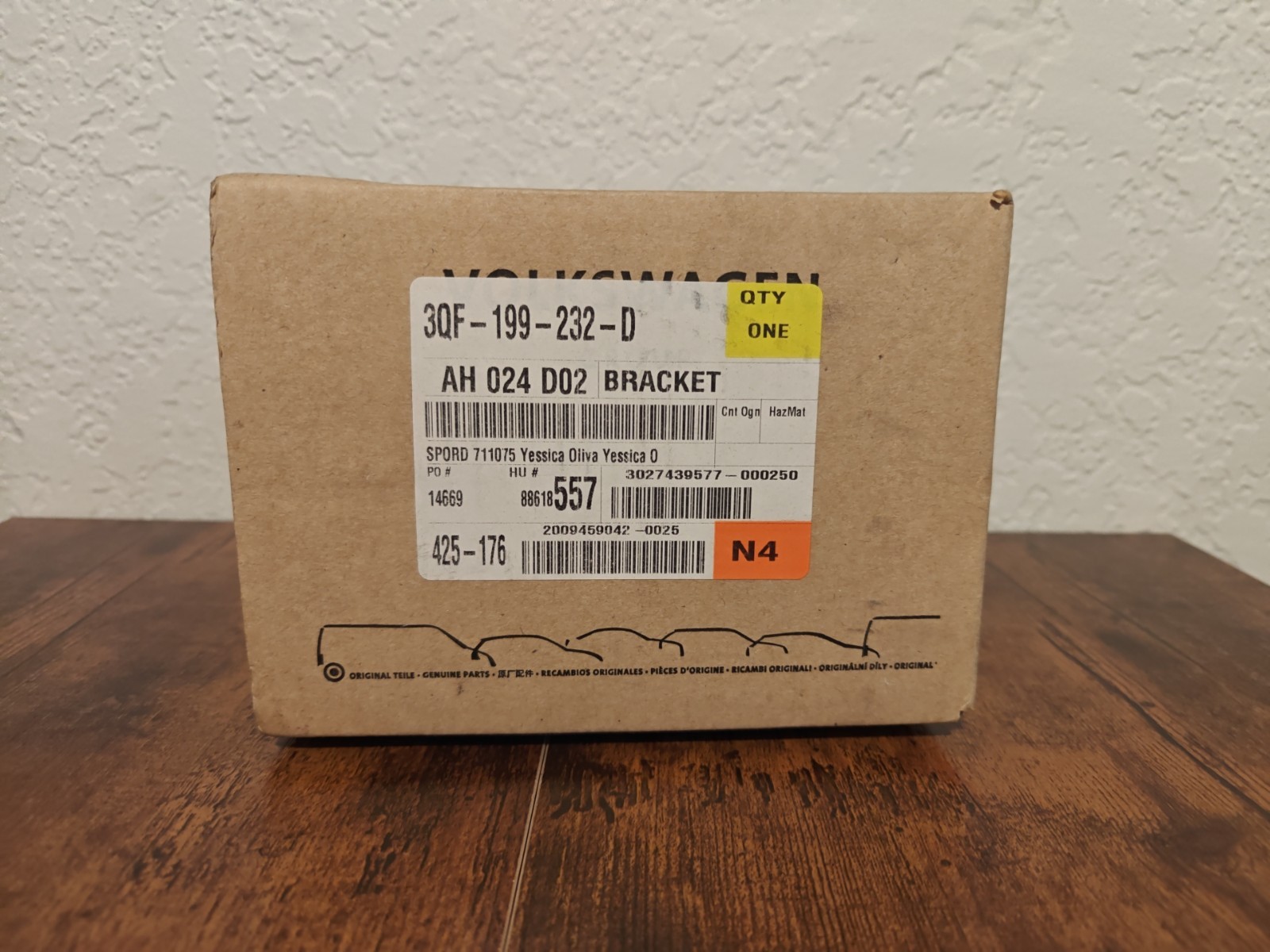 Volkswagen Original Lower Control Arm Mount Front (MPN: 3QF199232D)