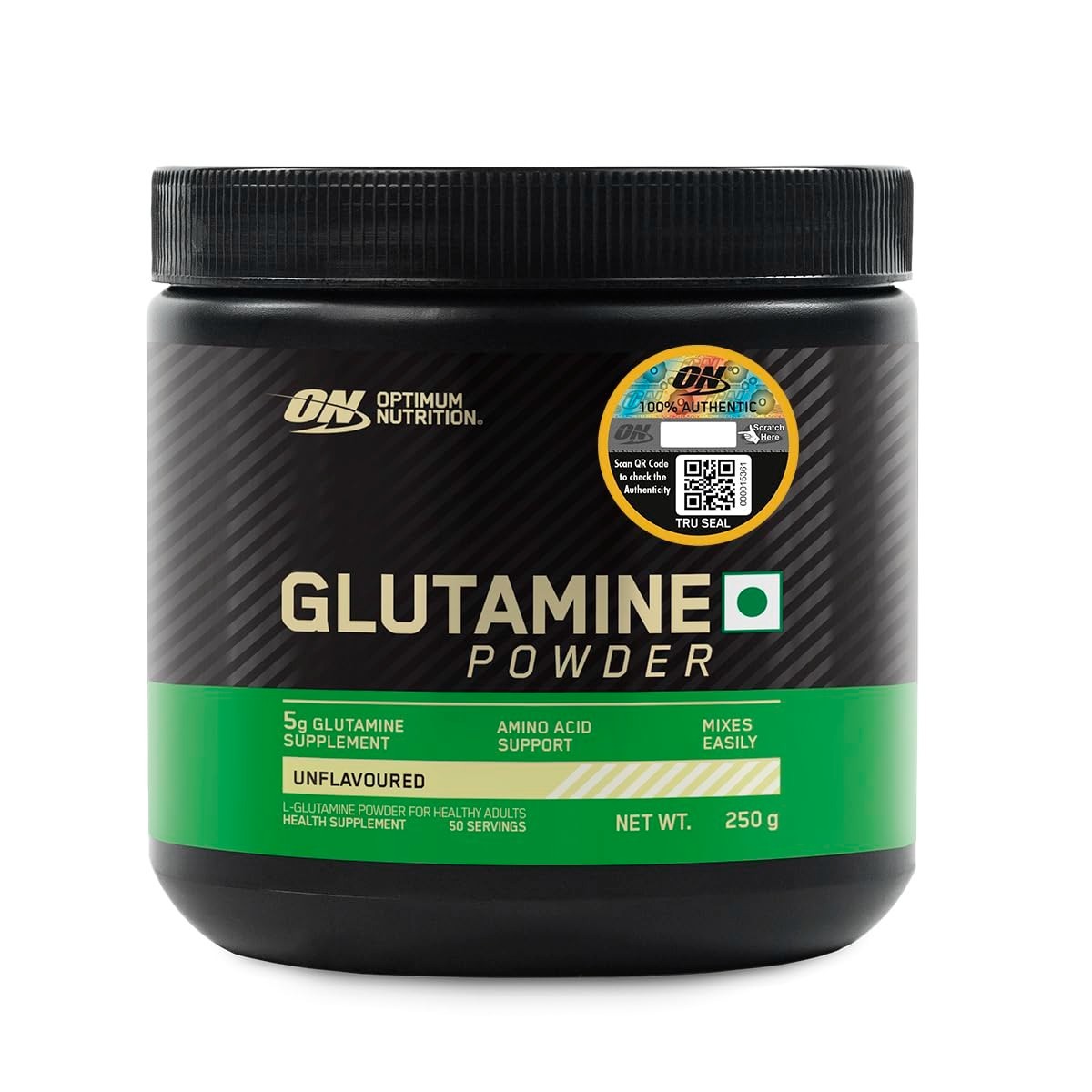 Optimum Nutrition ON L-Glutamine per serve for Aminno Acid Powder 250 Gram