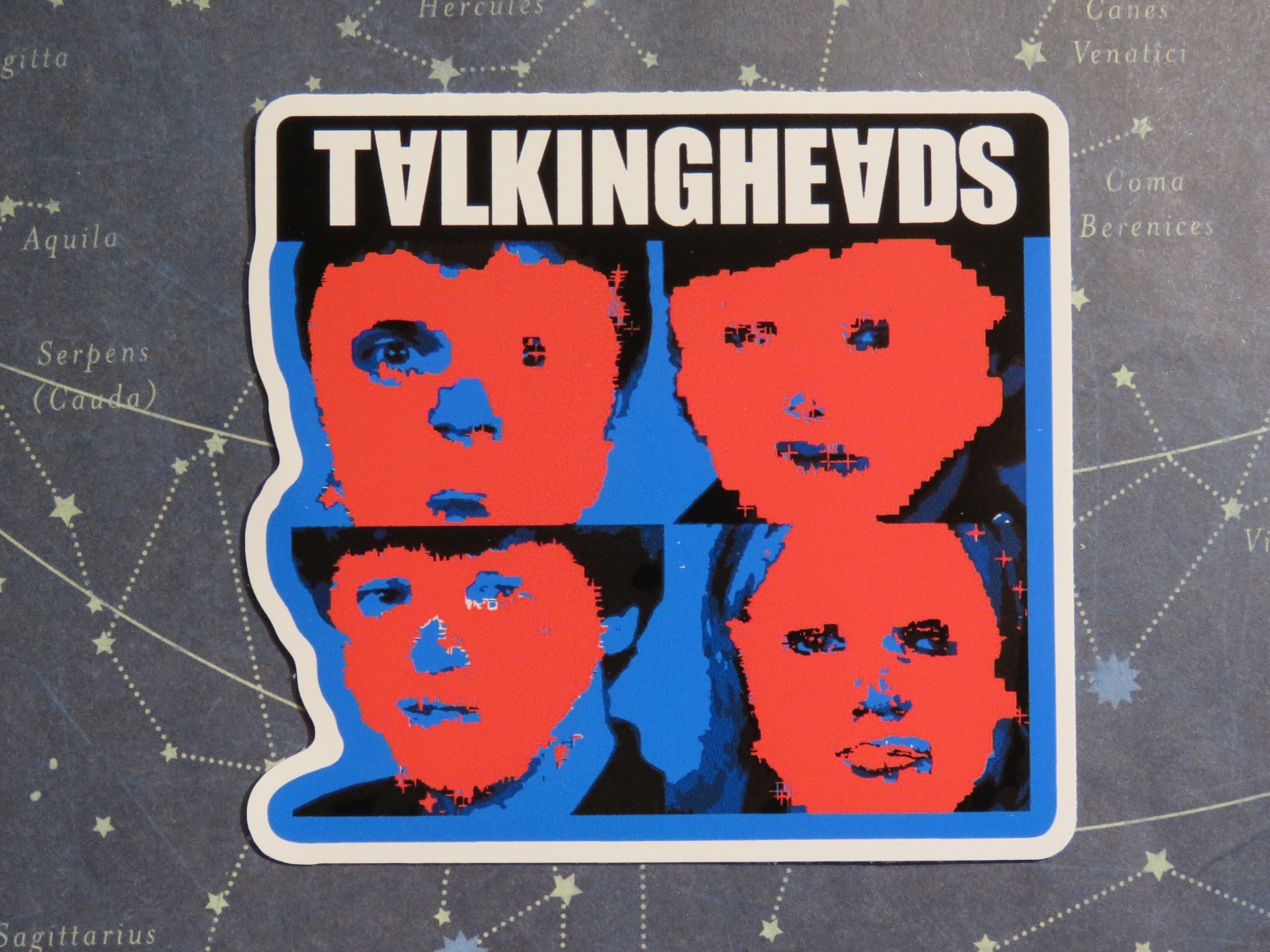 3.5" Music STICKER ~ TALKING HEADS: New Wave Band formed in New York City, 1975