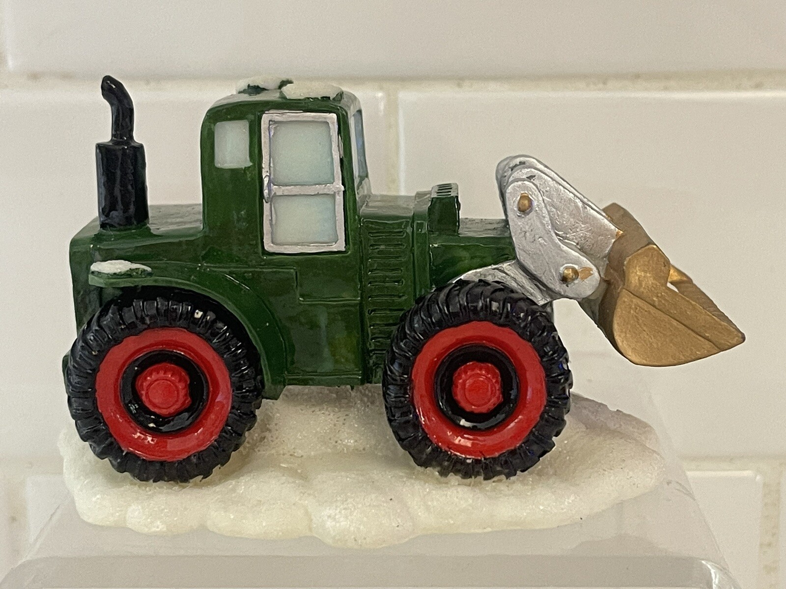 O’Well Holiday Time Christmas Village Green Tractor Snow Loader