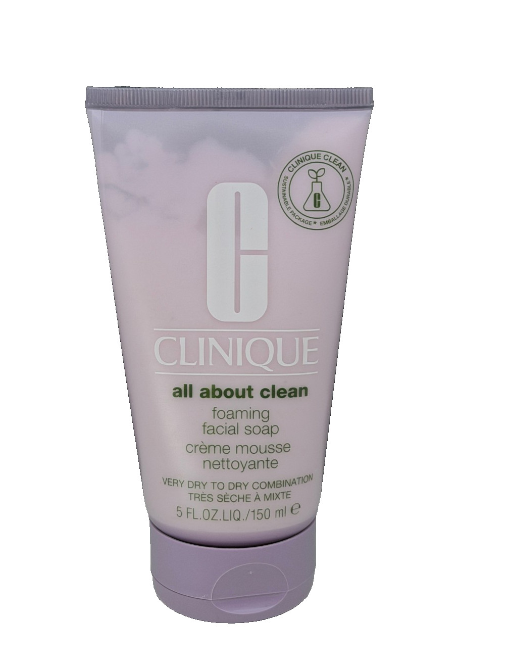 Clinique All About Clean Foaming Facial Very Dry to Dry Combination Soap 5 oz