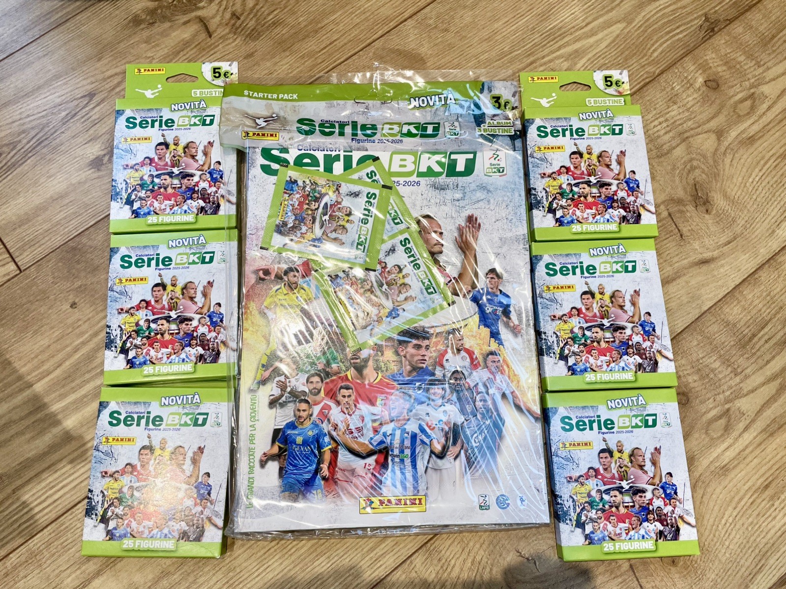 Panini Calciatori Serie B 2025/26 Sticker Collection Album + 33 packs 