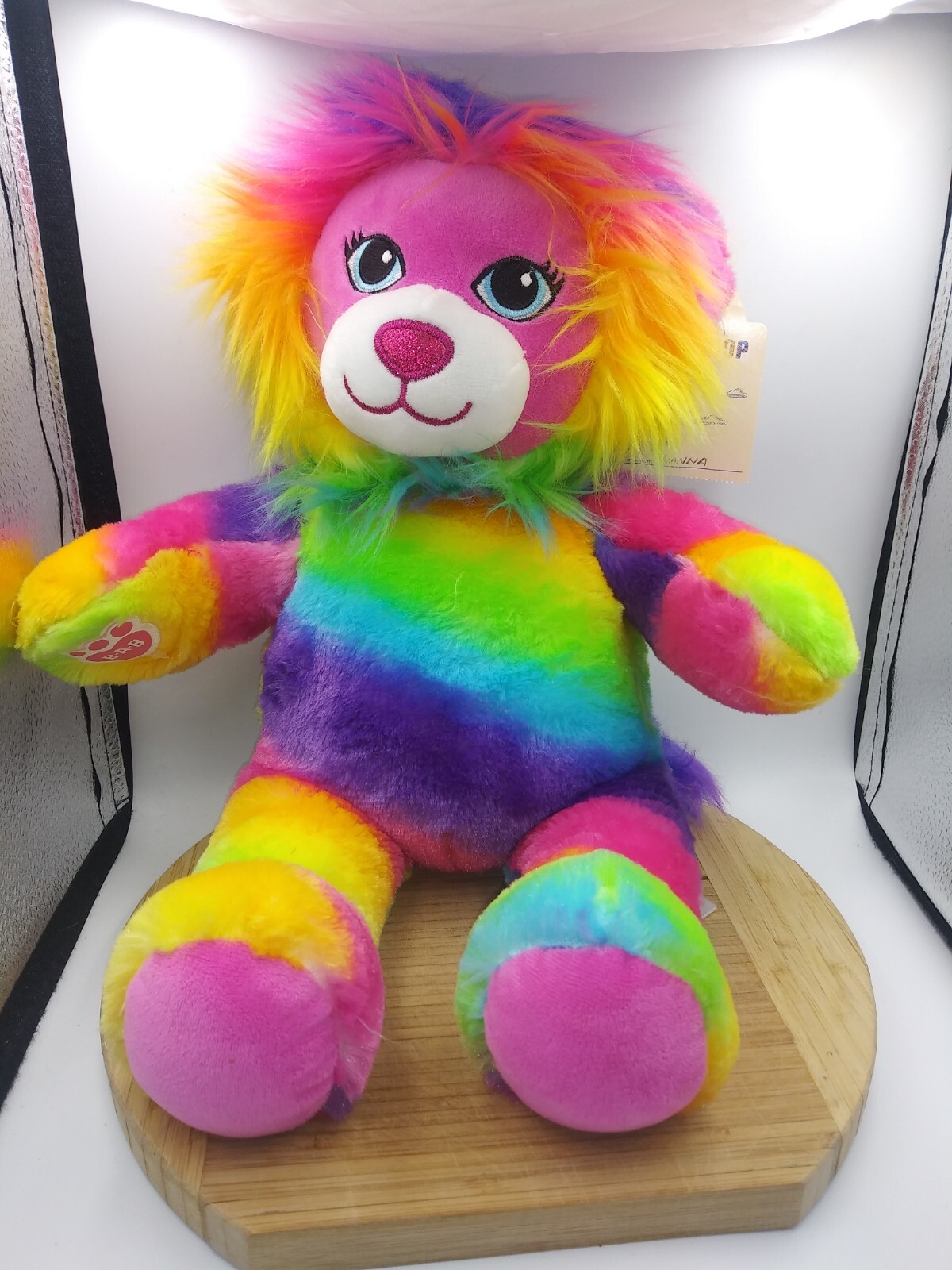 BAB Build A Bear Plush Rainbow Lion 17" TAG AND TAG DOES HAVE NAME ON IT