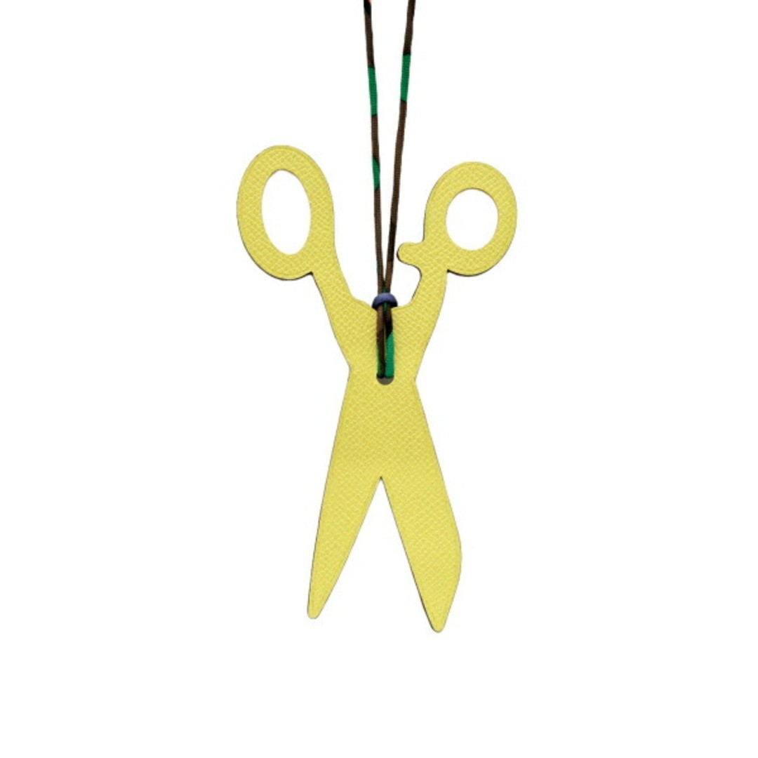 Hermes Petit Ash (scissors) Charm Leather Lime x Gray Other Women's Used YUKI-0