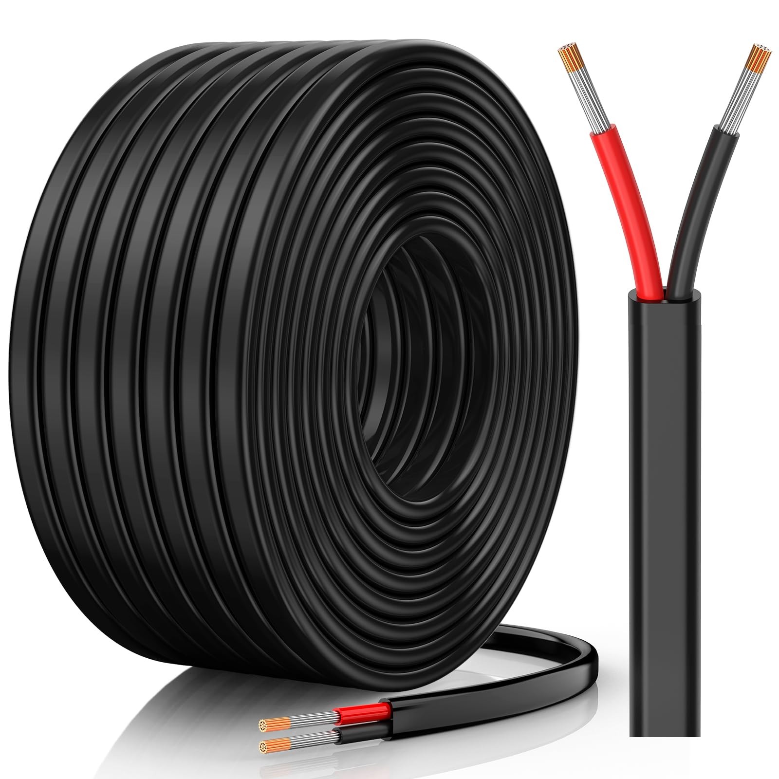 CONEPY 12 AWG 2-Conductor Electrical Wire, Oxygen-Free Tinned Copper 30ft