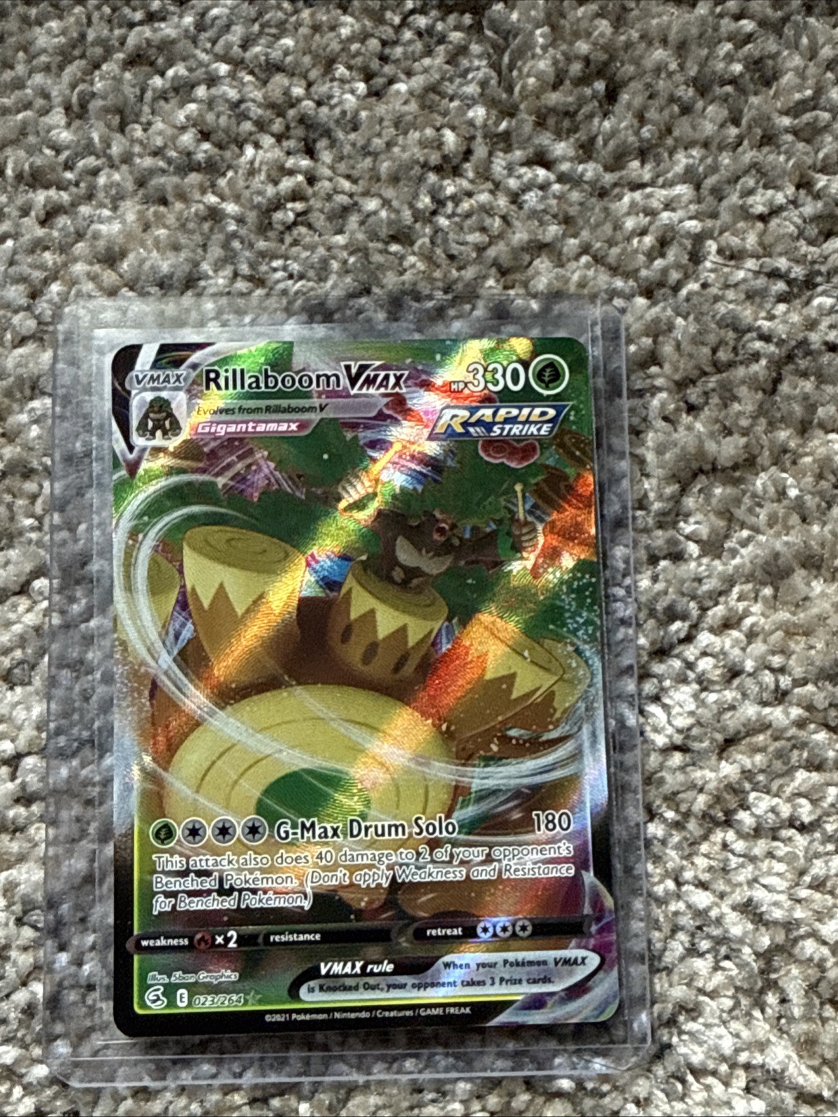 Pokémon TCG Rillaboom VMAX Fusion Strike 023/264 Holo Ultra Rare