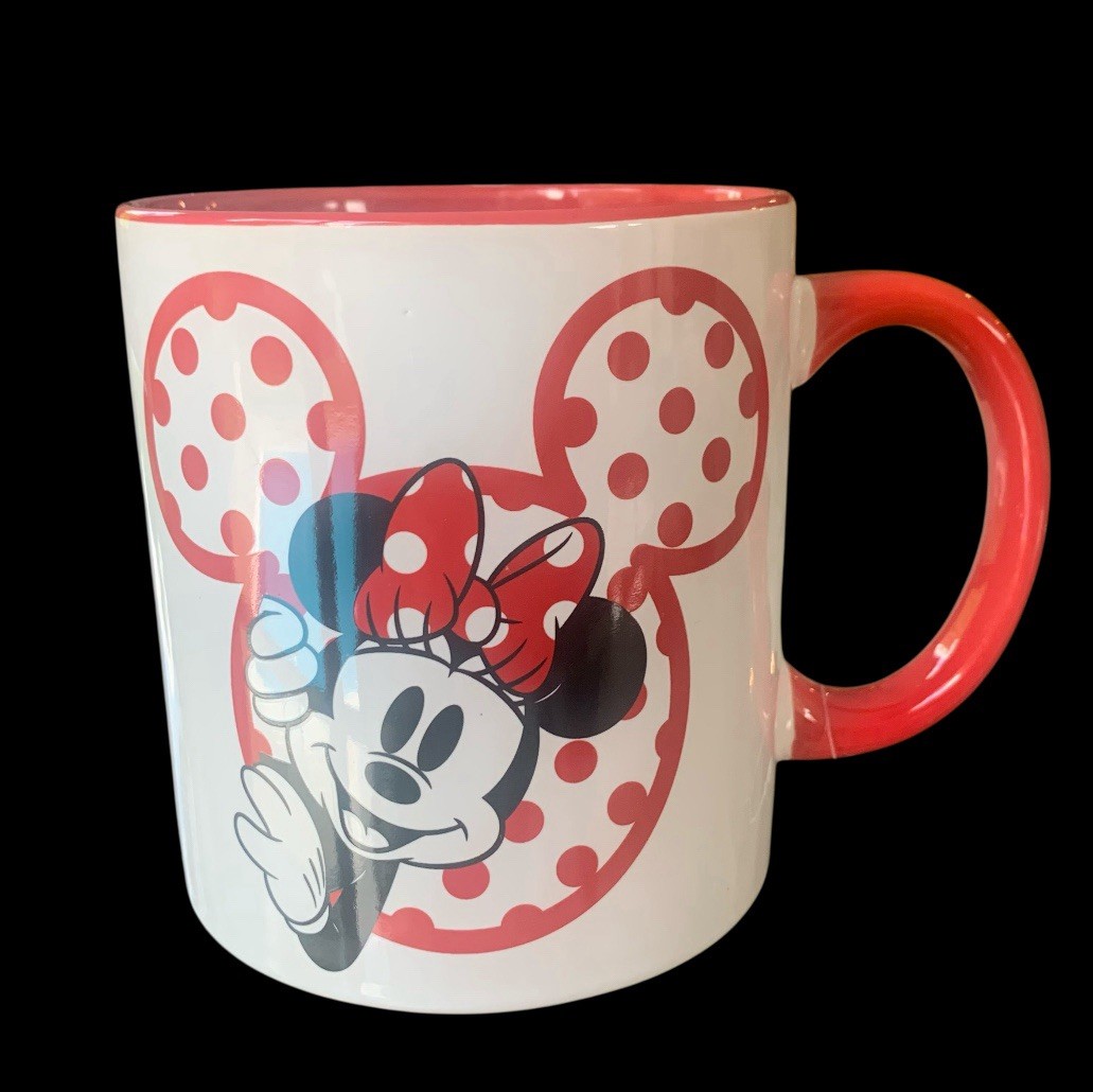 Disney Minnie Mouse Large 20 Oz Coffee Mug Red White New NWOT