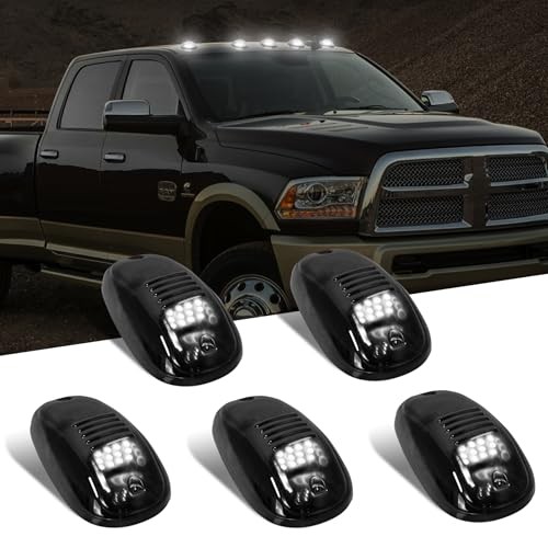 LED Cab Lights, Rooftop Marker Running Light Compatible with Dodge Smoked White