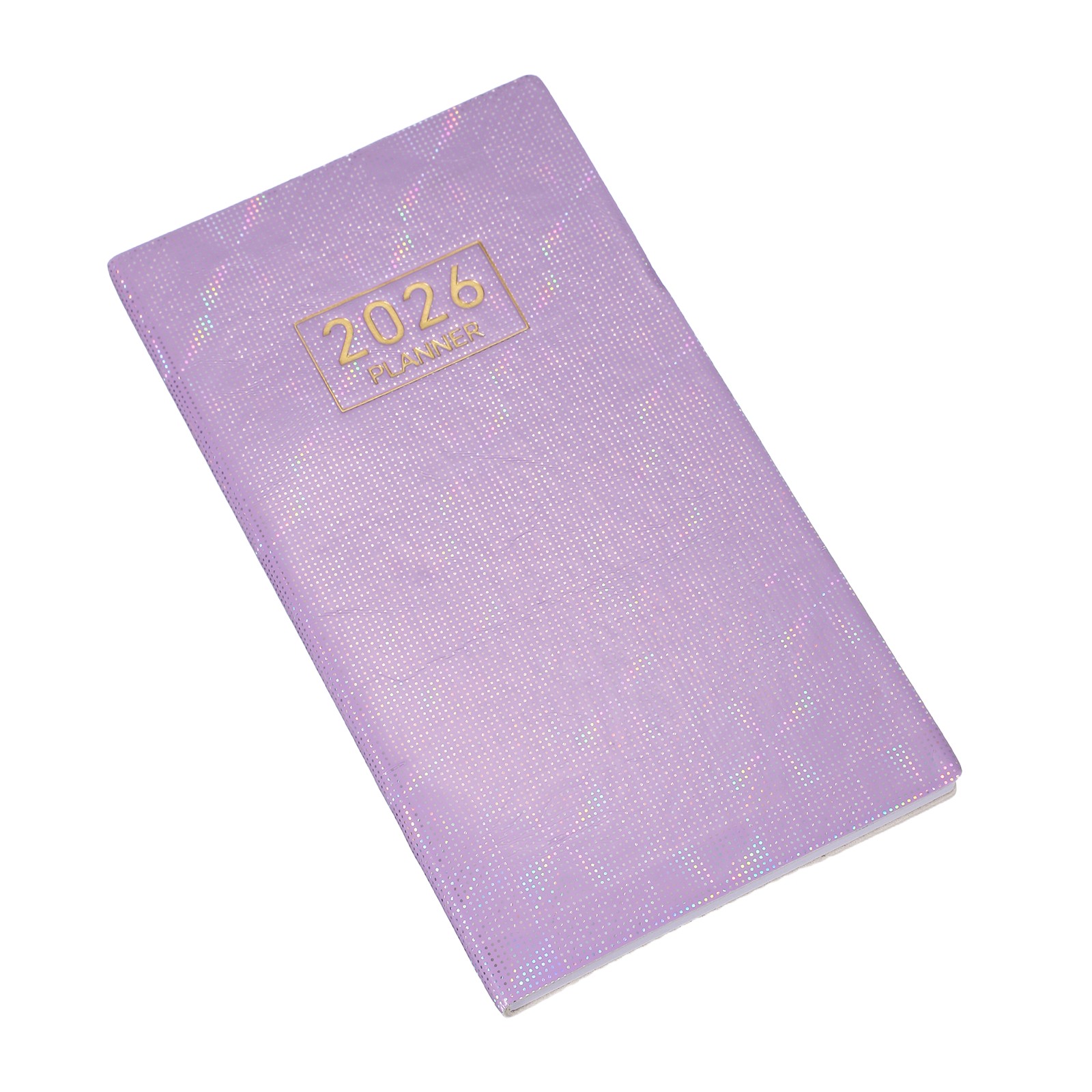 Daily Planner Notebook, 6.8 x 3.8" 2026 to Do List Notebook, Laser Purple