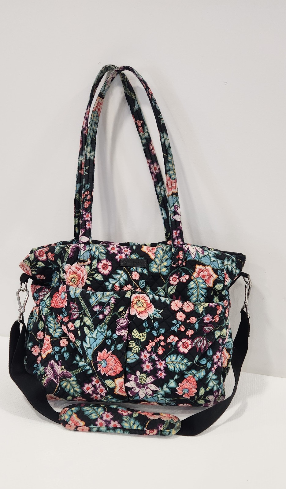 Vera Bradley Iconic Ultimate L/M  Diaper Bag Moonlight Garden pattern Zipper 