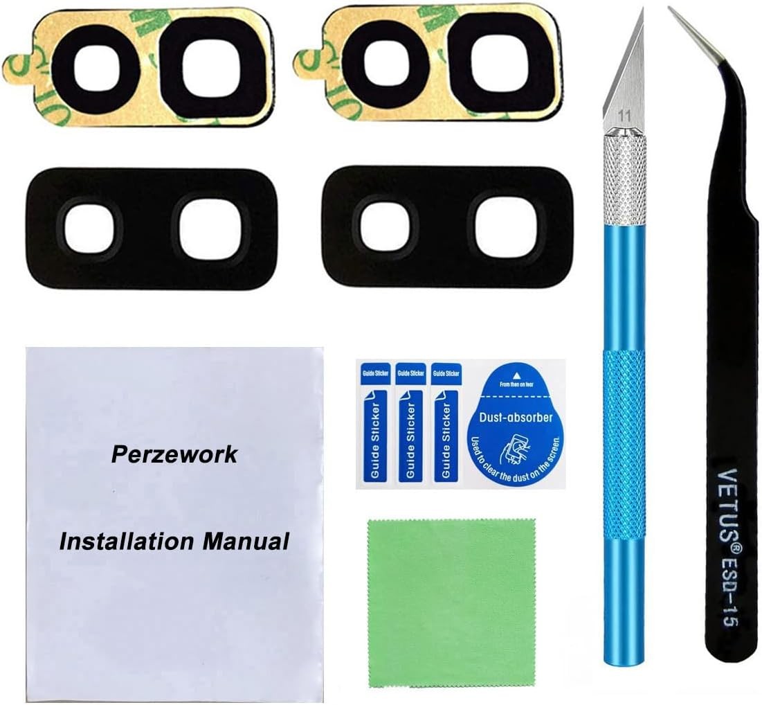 2 Pcs Back Rear Camera Lens Glass Replacement for Samsung Galaxy S9 Plus