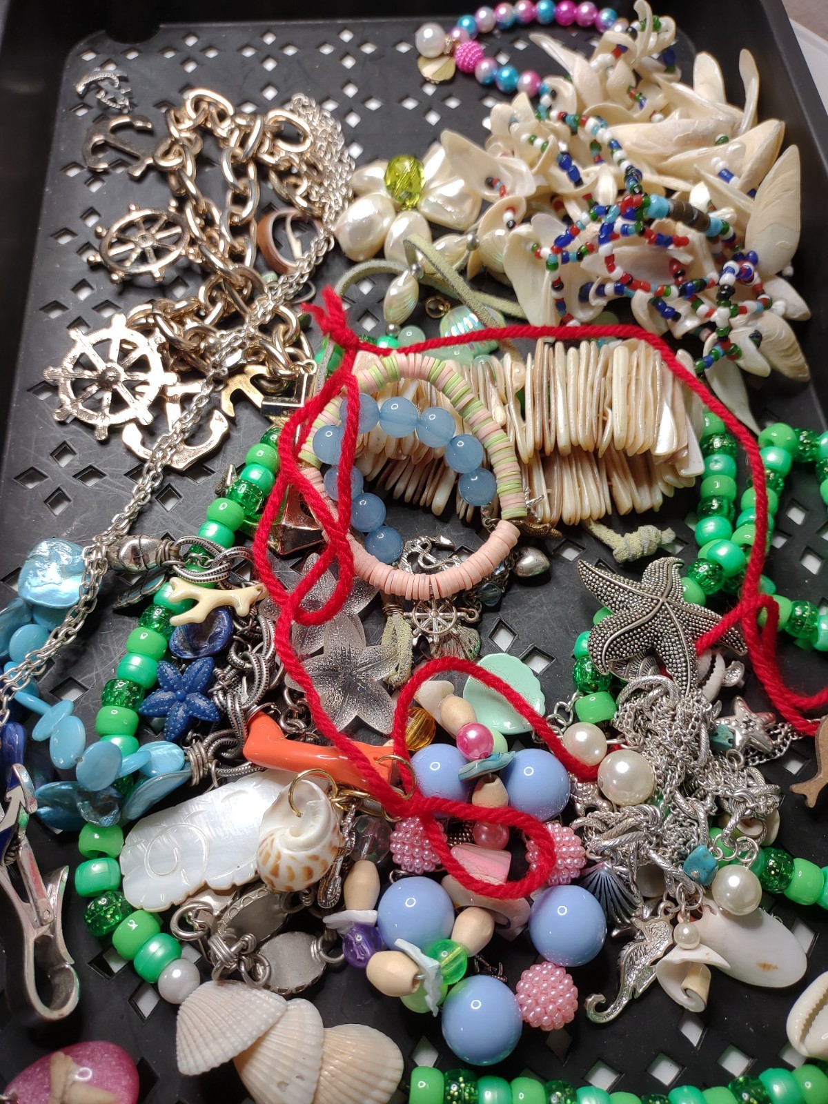 As Is Crafting Lot Of Beach / Shell / Nautical Themed Items Beach Lot LLAG