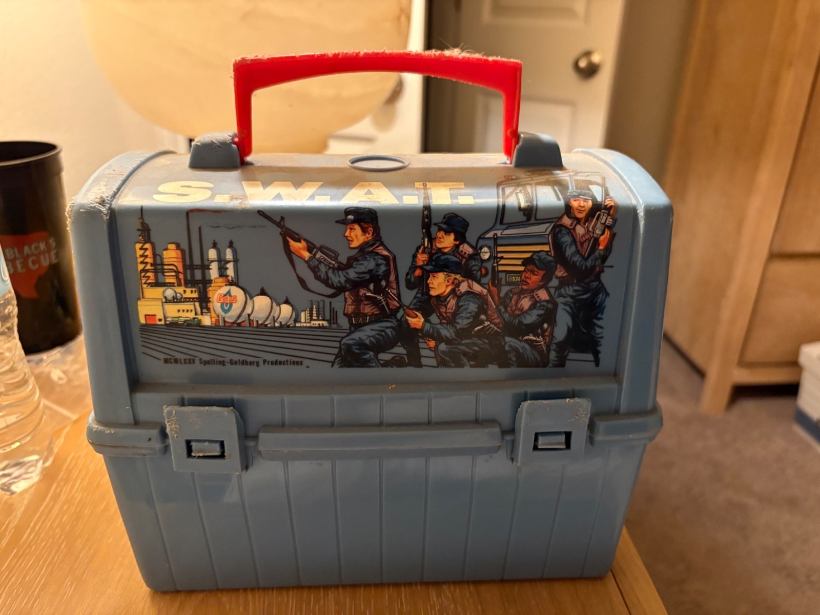 S.W.A.T. Vintage 70s King-Seeley Plastic Lunch Box No Thermos