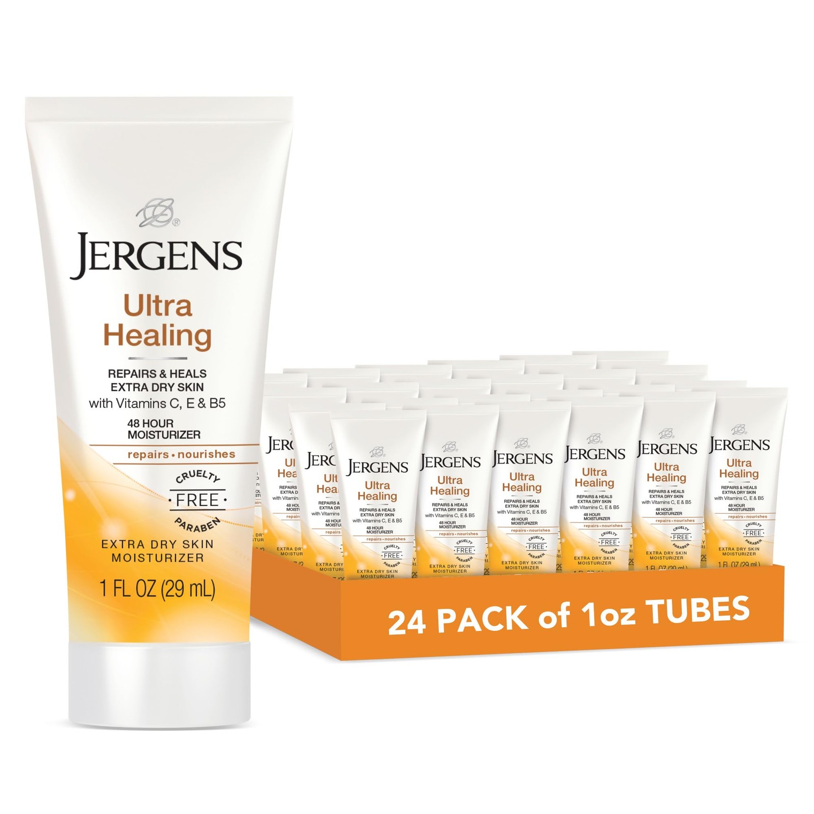 Jergens Ultra Healing Dry Skin Moisturizer, 24 Fl Oz (Pack of 1), White 