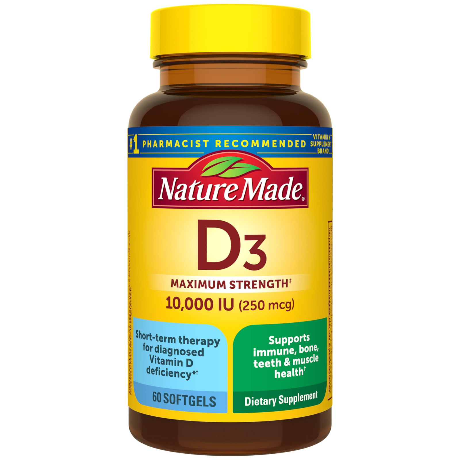 Nature Made Vitamin D3 10000 IU (250 mcg) Maximum Strength, D... 