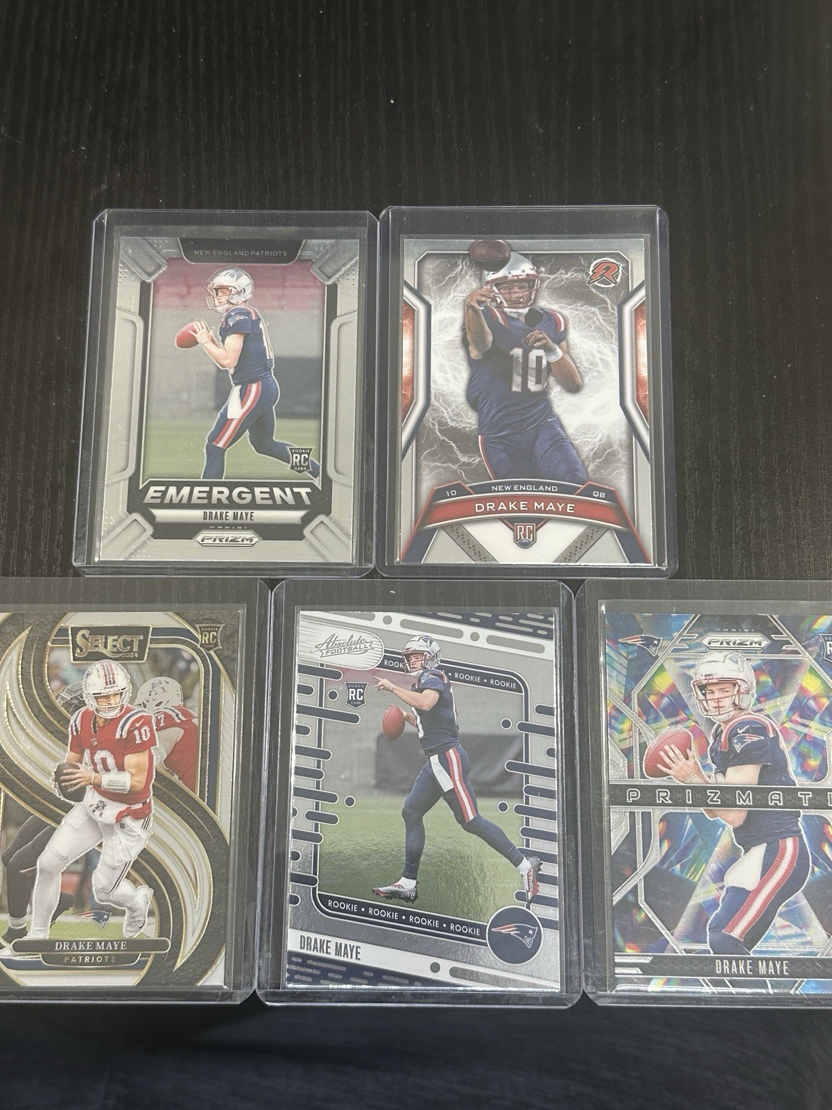 Drake Maye Rookie Lot of 4 New England Patriots 2024 And 1 2025