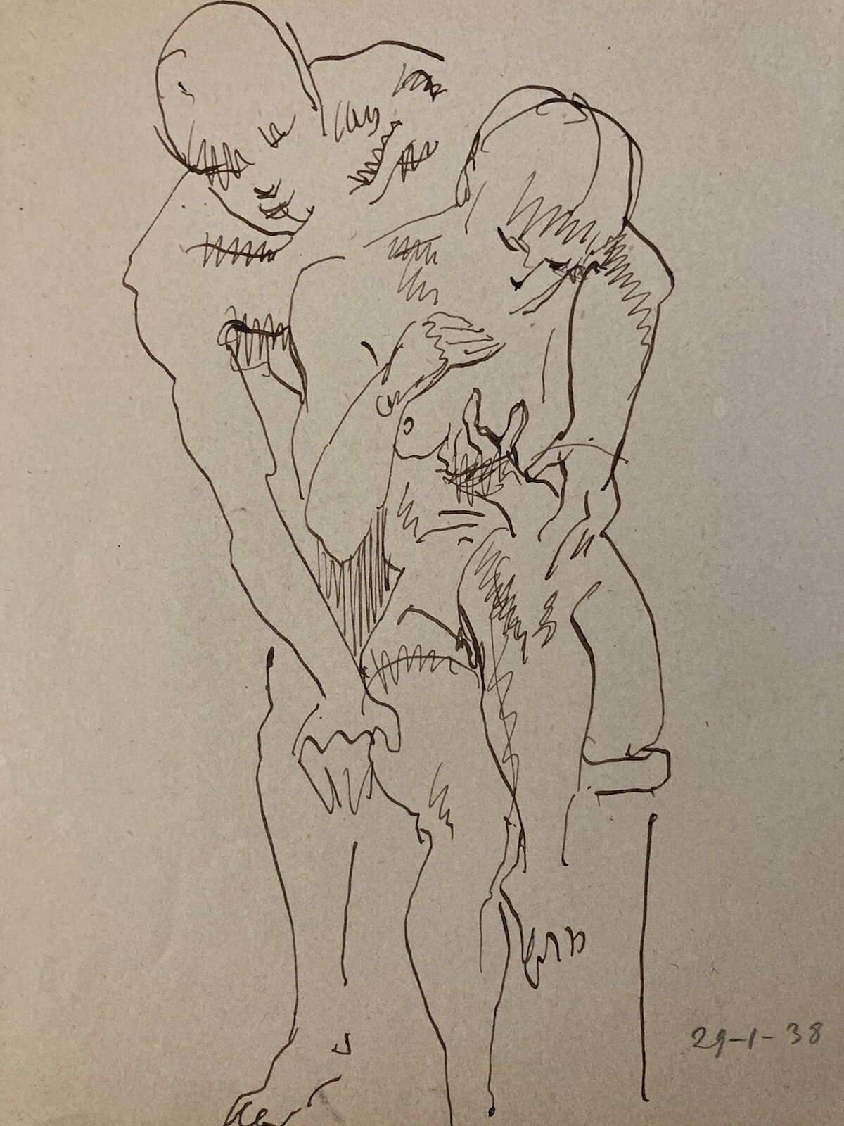 Beautiful Drawing 1938 Georges Deniker The Youngest French Cubist Art Cubism