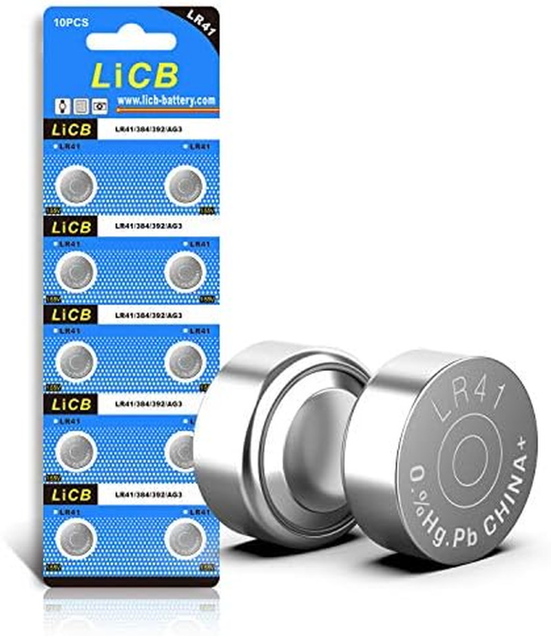 Licb 10 Pack LR41 AG3 392 384 Battery,Long-Lasting & Leak-Proof,High Capacity 1.