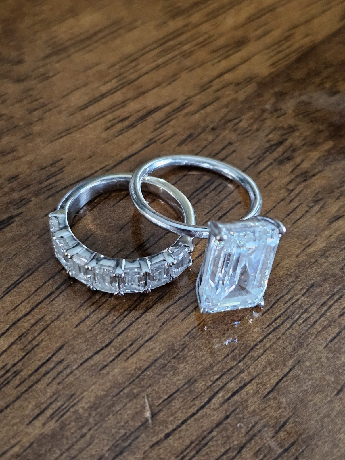 7ct Engagement Ring / 2.3ct Wedding Band