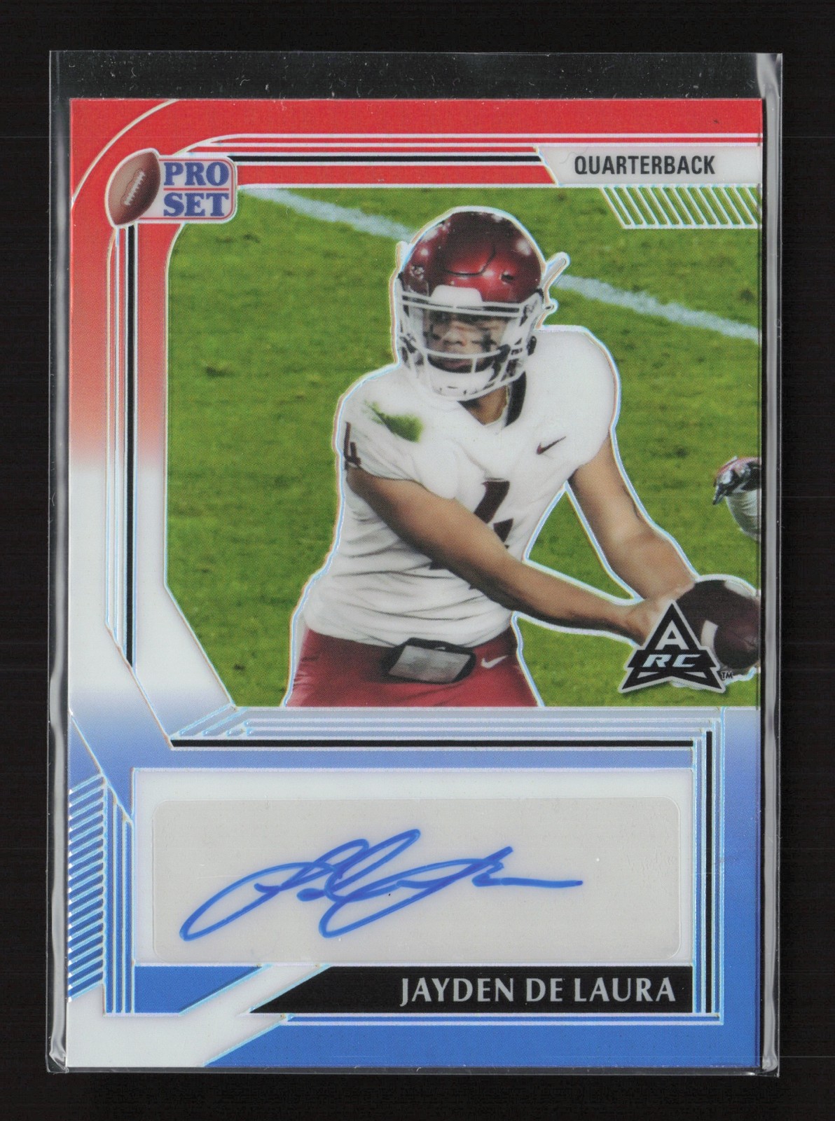 2022 Leaf Metal Draft Jayden De Laura Portrait Auto Red White & Blue /10 #PA-JDL