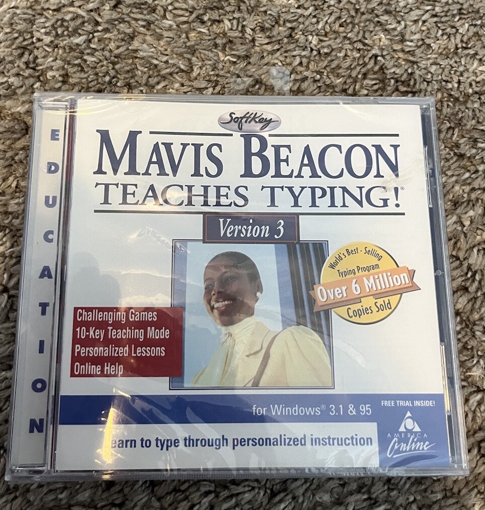 Mavis Beacon Teaches Typing PC Software Version 3 New Sealed NOS VTG