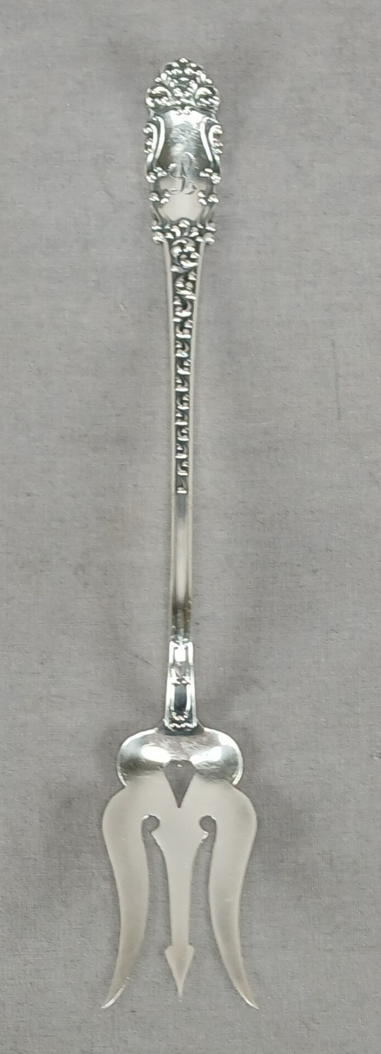 Watson Victoria Old Pattern Sterling Silver Large Lettuce Serving Fork