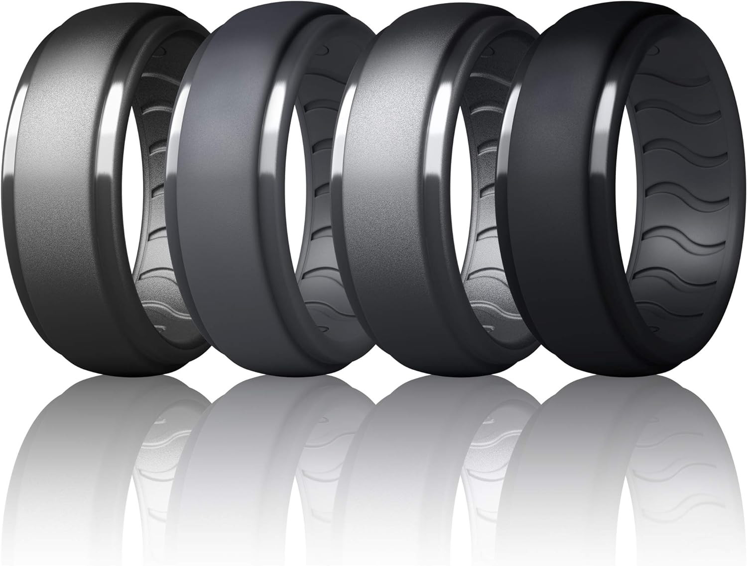 Mens Silicone Wedding Band - Rubber Wedding Rings, Silicone Wedding Band