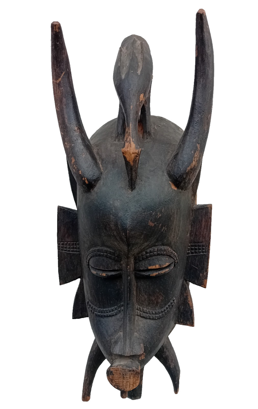 Masque Tribal Côte D'Ivoire Peuple Sénoufo Kpelie Kpeliye 53 CM