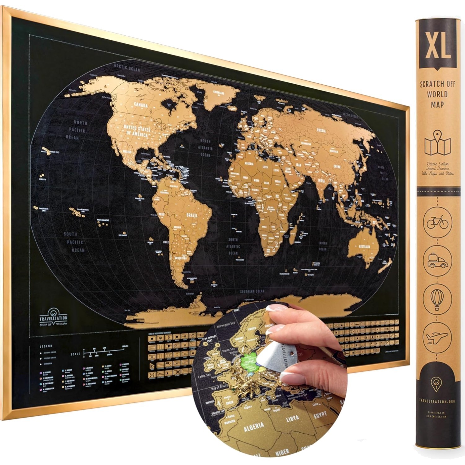 scratch off world map travel map flags world map poster black gold