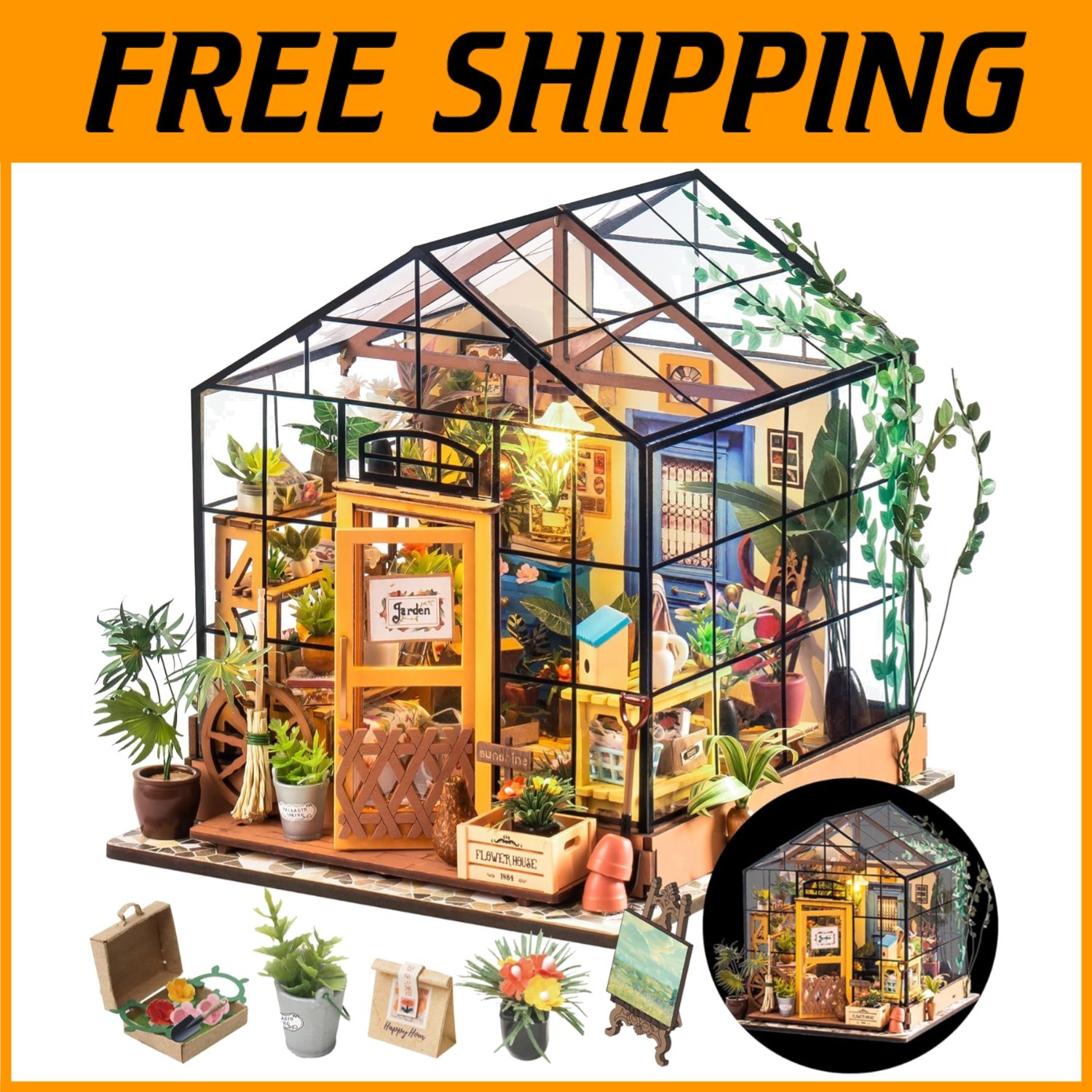 Miniature Greenhouse Kit for Adults