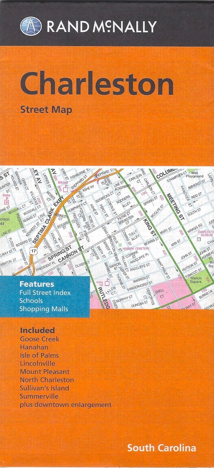 Charleston, South Carolina, Street Map, by Rand McNally - 2022 edition