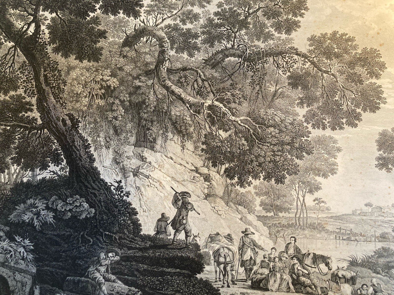 Original Etching James Mason XVIII The Rest Of Travelers Ancient Art