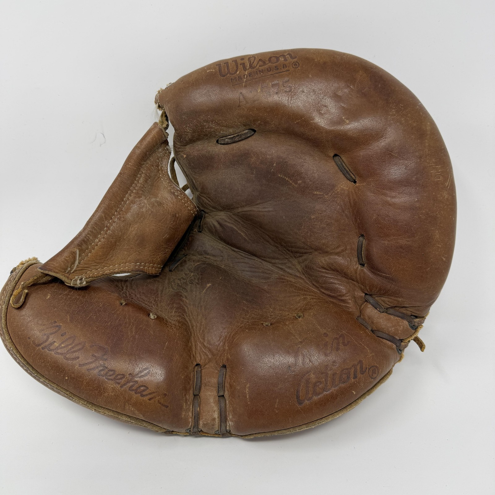 Vintage 1960s Wilson A2575 Bill Freehan Twin Action Catchers Mitt Glove USA
