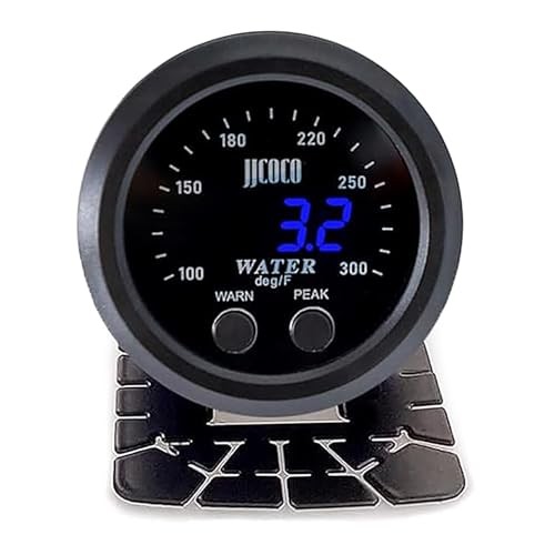 Universal 2Inch(52mm) Water Temperature Gauge with Alarm and 1/8NPT 52MM Blue