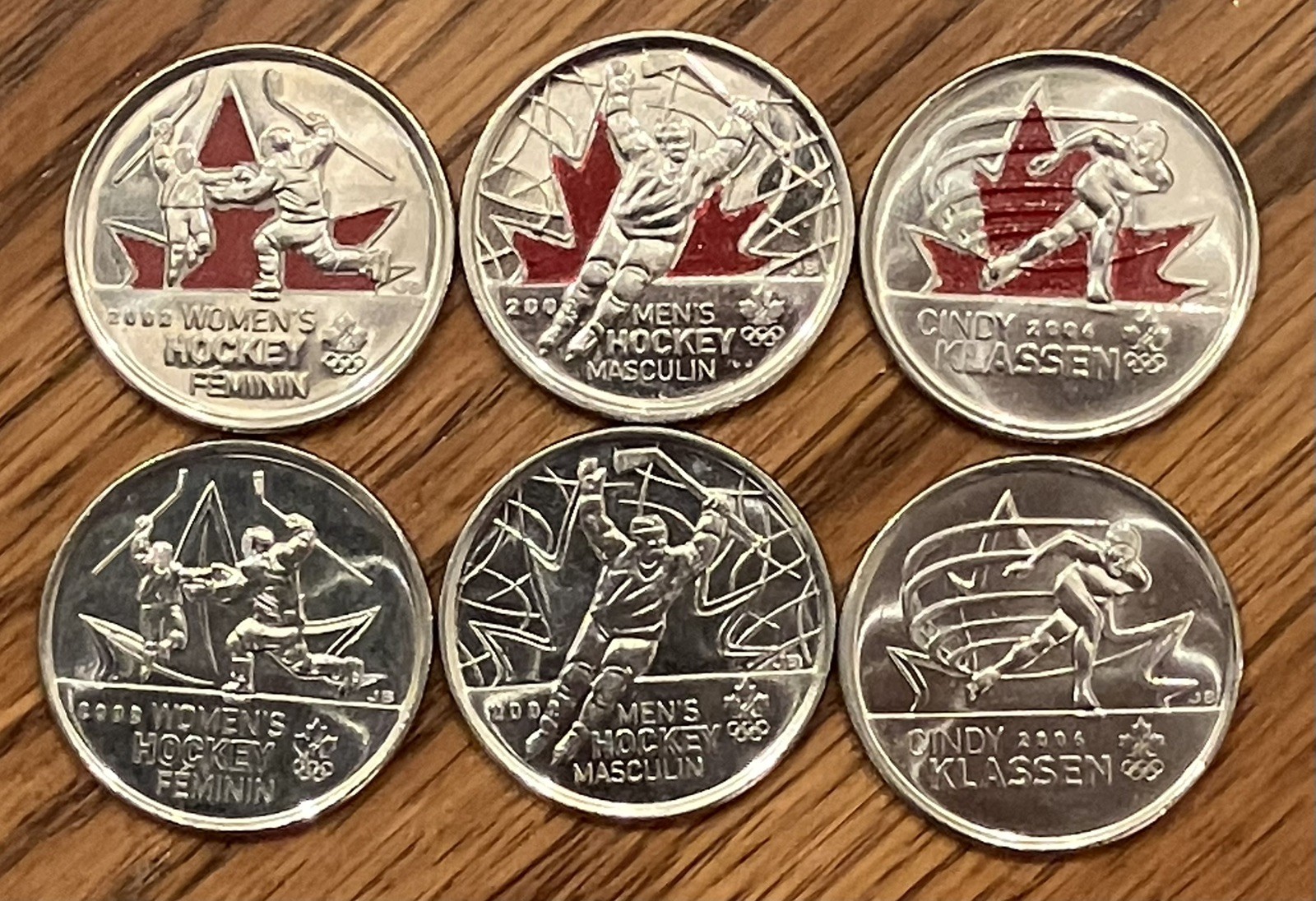 Set of 2009 HOCKEY & KLASSEN Canada 25 cent quarters  *75% off comb. shipping*