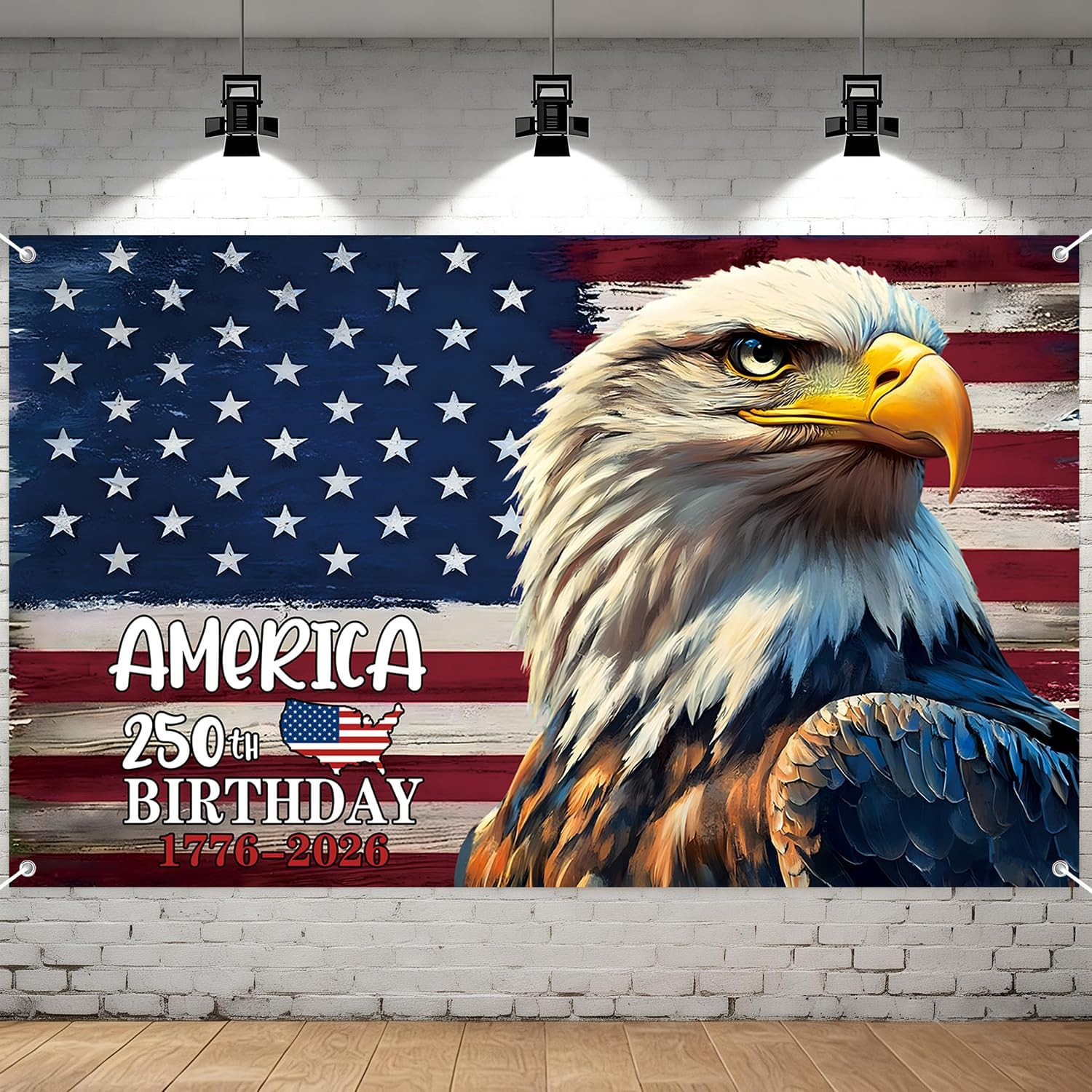 American 1776-2026 Backdrop 71X43Inches 250 Years America Backdrop Banner 250Th 