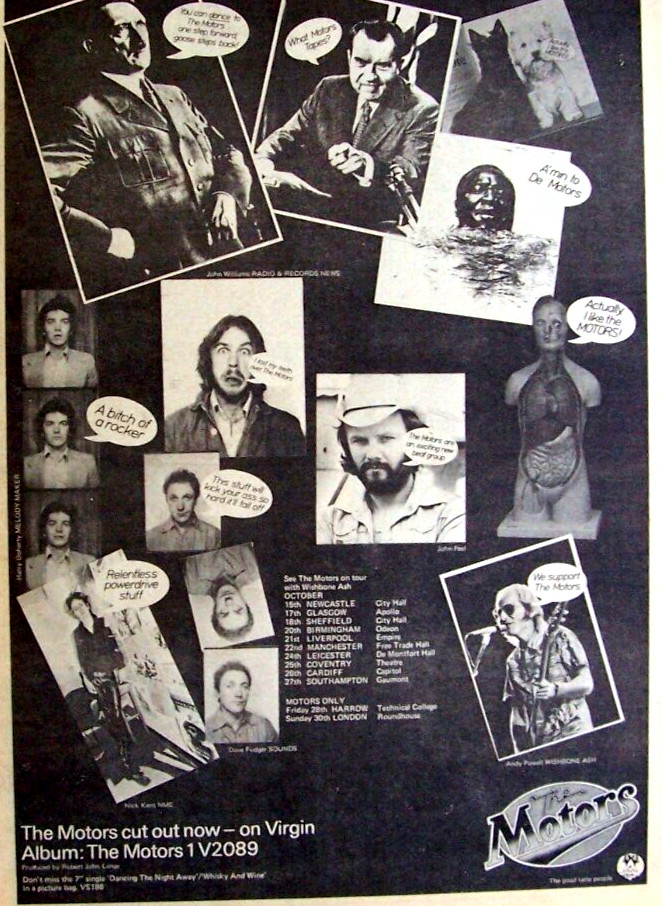 THE MOTORS 1977 vintage POSTER ADVERT DEBUT ALBUM
