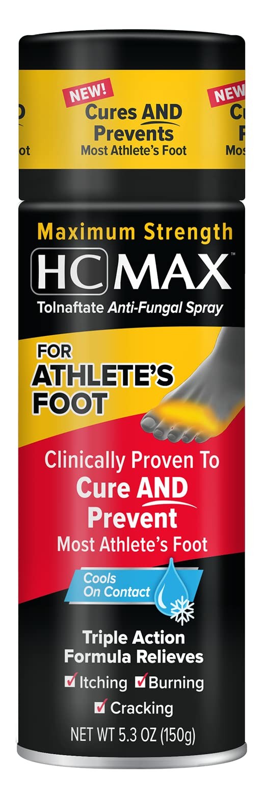 Athletes Foot Spray Maximum Strength Relieves Itching, Burning, and Cracking ...