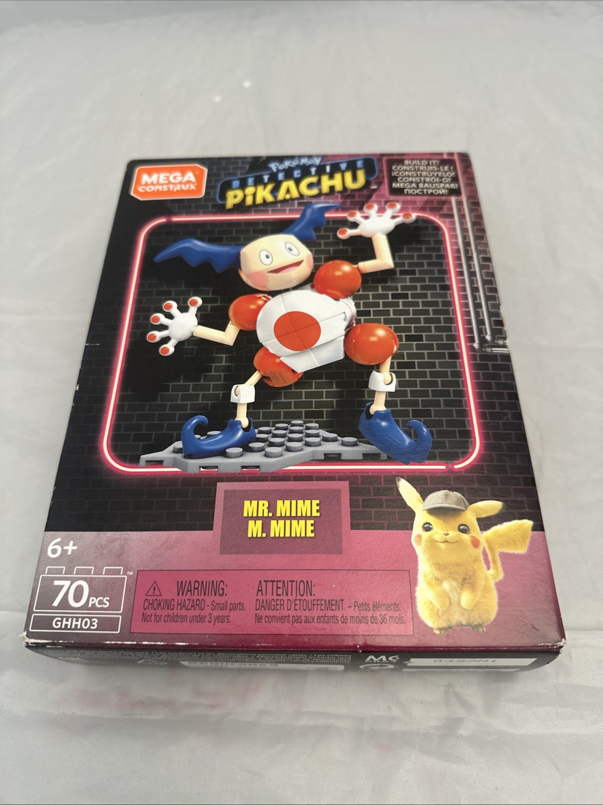Mega Construx Pokemon Detective Pikachu Mr Mime Figure Set Brand New 70 pcs