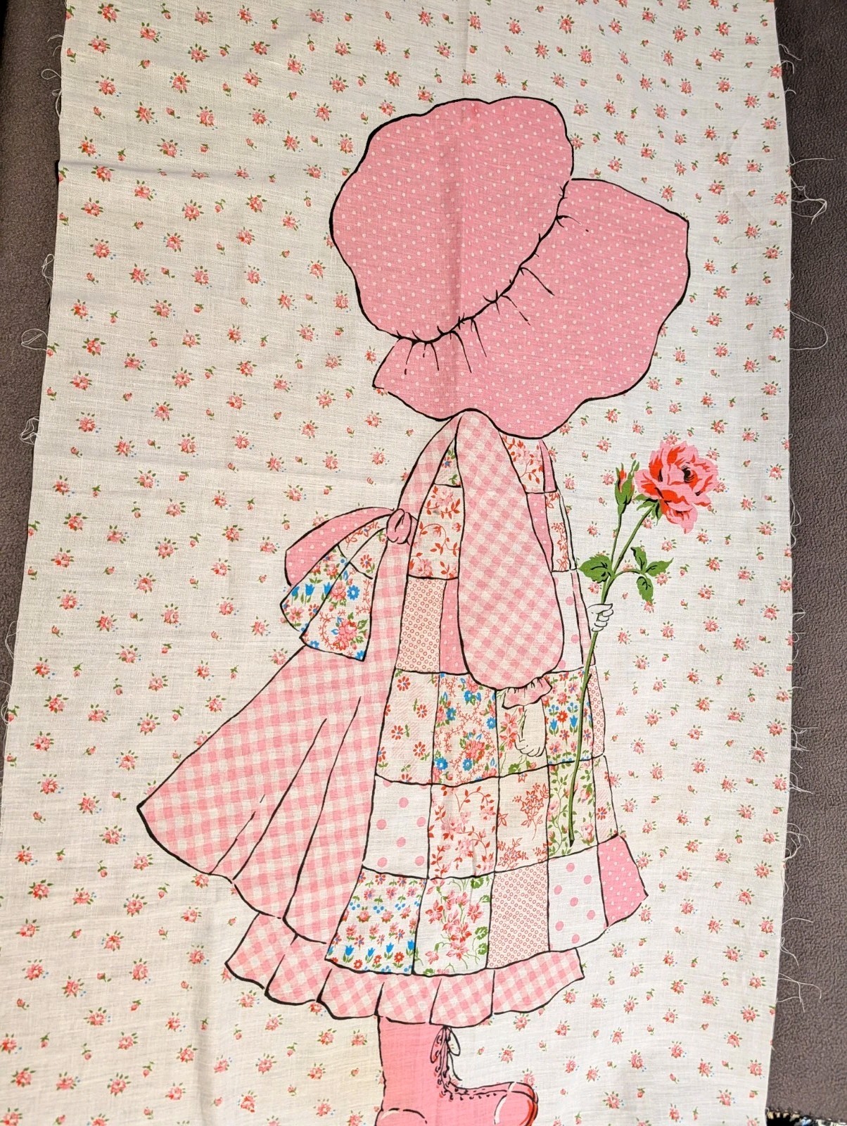 Holly Hobby Fabric Cotton Panel 1970s