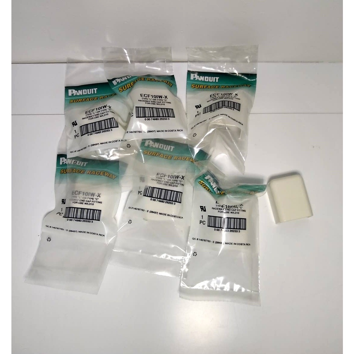 7 Panduit Surface Raceway ECF-10IW-X Use with W/LD10 End Cap Fitting