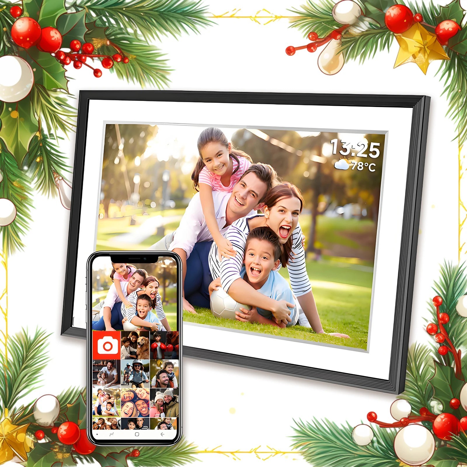 Birthday Gift Frameo 10.1 Inch Wifi Digital Photo Frame 1280 * 800IPS HD Cloud