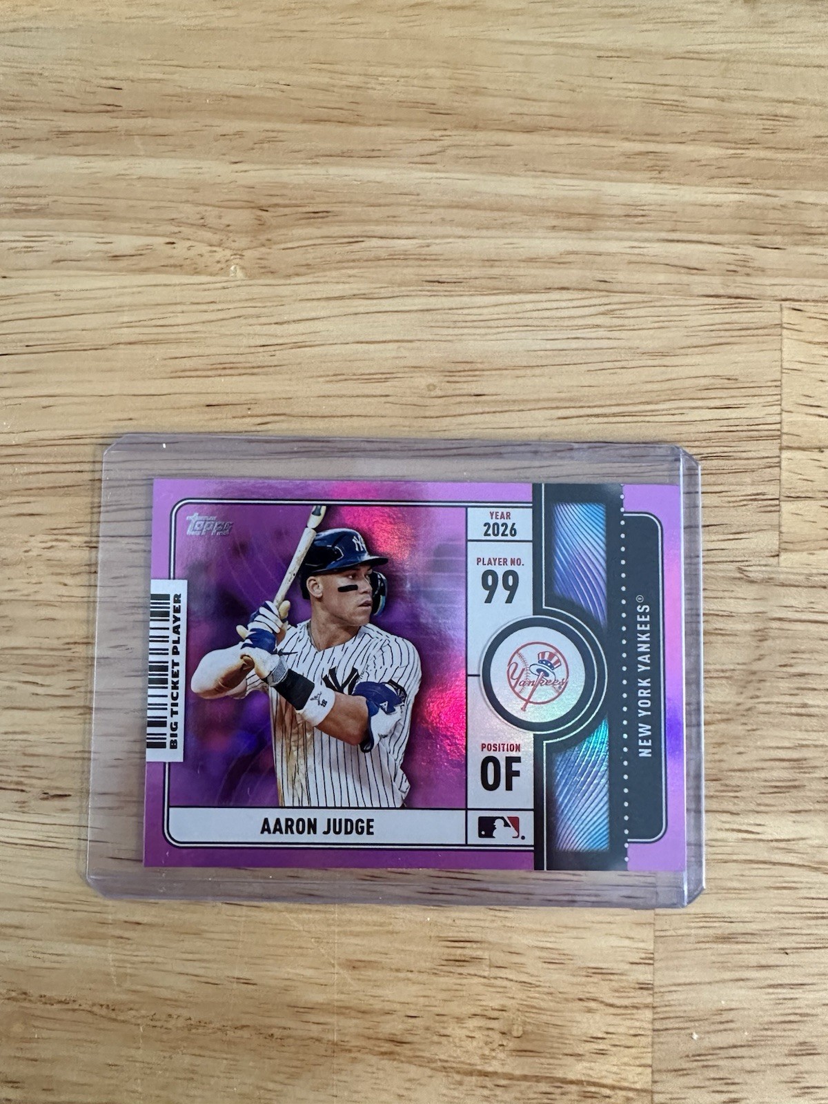 2026 Topps Series 1 Aaron Judge Admit One BTP Pink Parallel #BTP-18