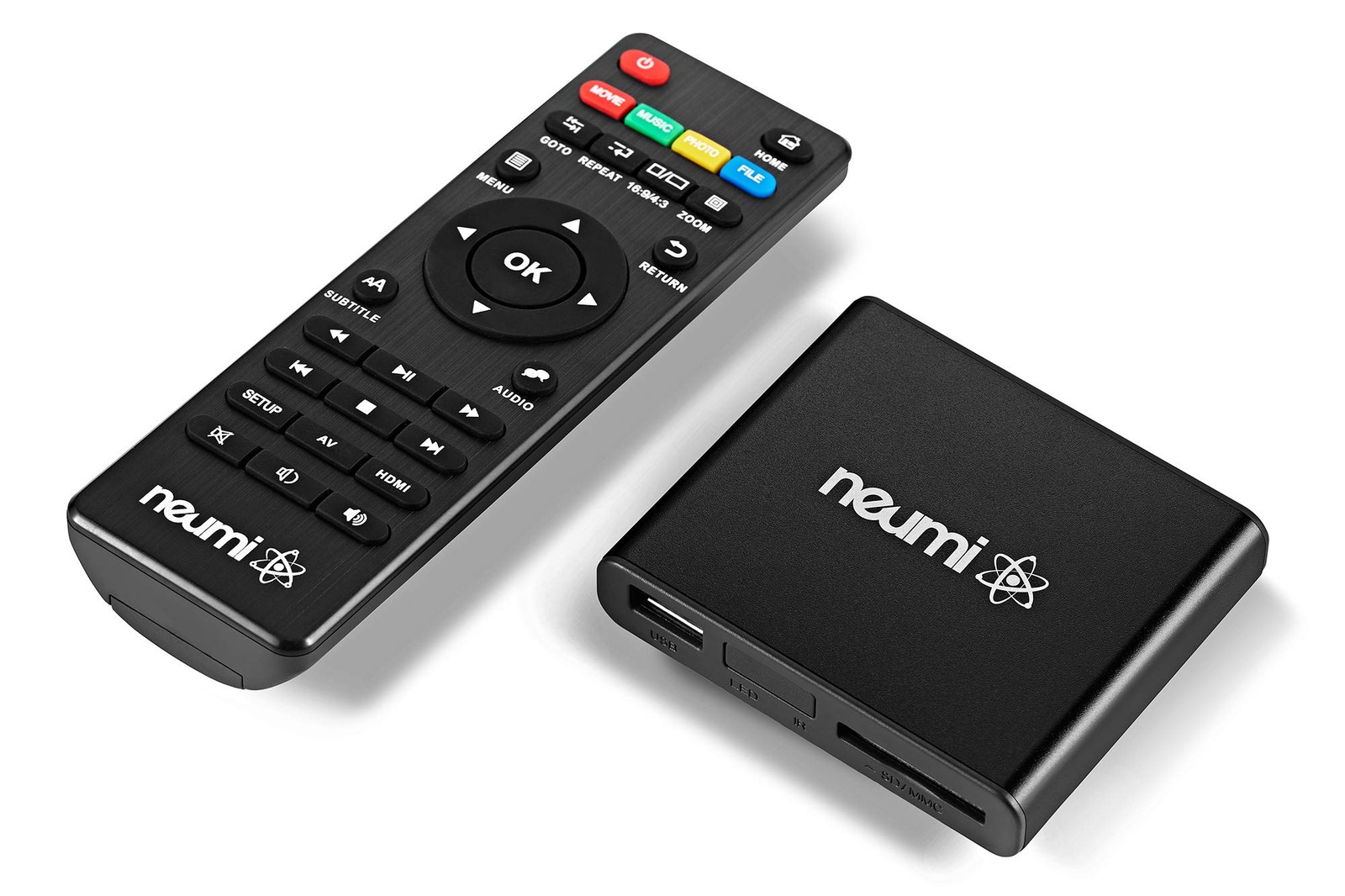 NEUMI Atom 1080P Full-HD Digital Media Player for USB Drives and SD Black 