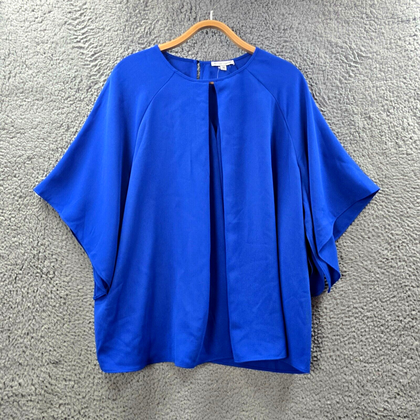New Target Blouse Top Size 18 Blue Short Sleeve Round Neck