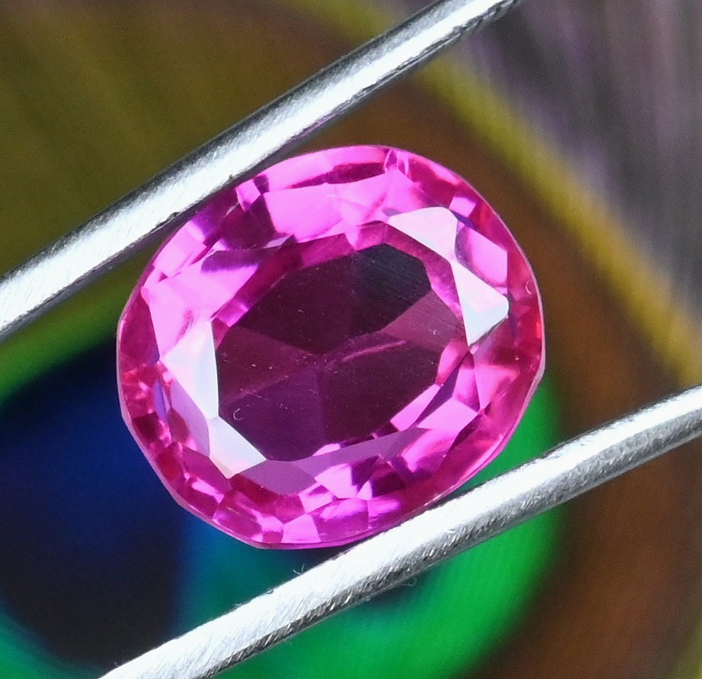 11.50 Ct Flawless Natural Mogok Pink Ruby Certified Oval Loose Gemstone