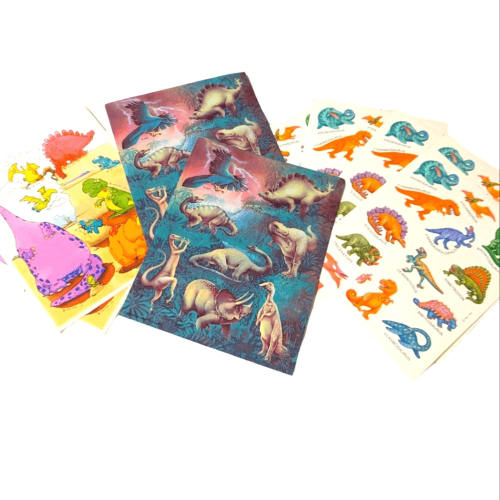 Vintage lot of dinosaur  stickers