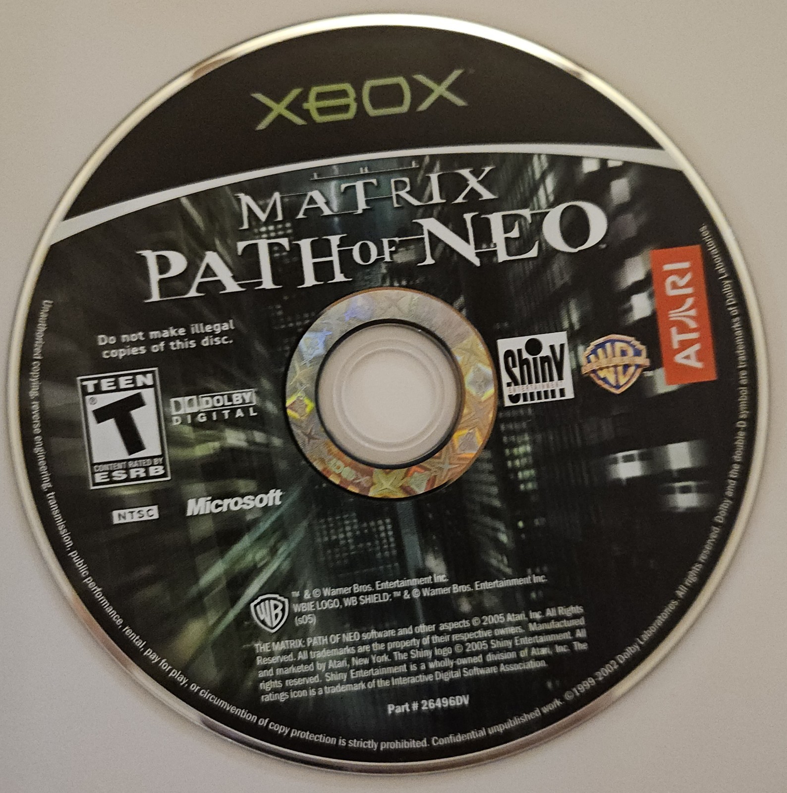 The Matrix Path Of Neo  (Original Xbox:  2005) Disc Only