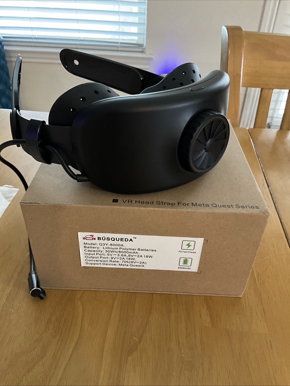 Busqueda VR Head Strap with Battery For Meta Quest 2/3, New