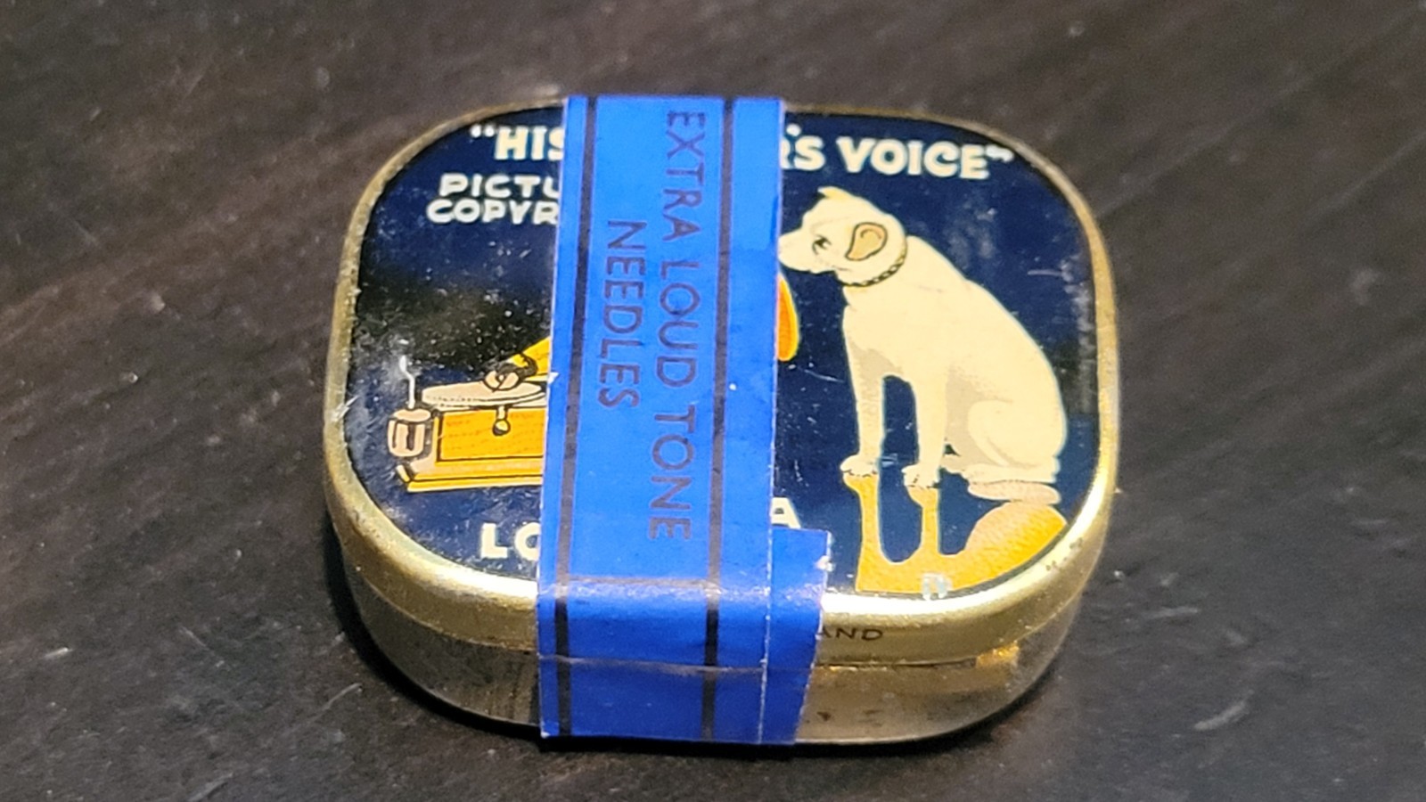 HMV His Masters Voice Gramophone phonograph needle Tin Blue Xd Full Sealed #2